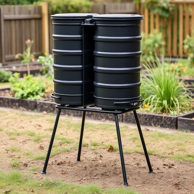 ECO-WORTHY Dual Chamber Compost Tumbler